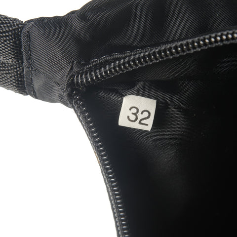 PRADA Nylon Triangle Logo Hobo Handbag black WS26766