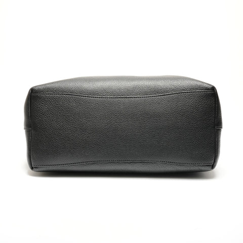 PRADA Logo embossed leather Shoulder Bag black WS26767