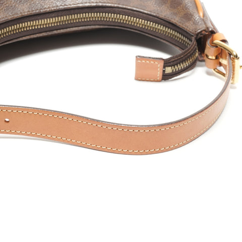 CELINE Macadam PVC Hobo Half Moon One Belt Shoulder Bag Brown WS26768