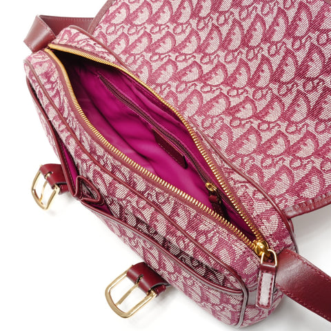 Christian Dior Trotter Canvas Messenger Bag Shoulder Bag Red WS26770