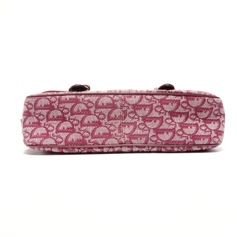 Christian Dior Trotter Canvas Messenger Bag Shoulder Bag Red WS26770