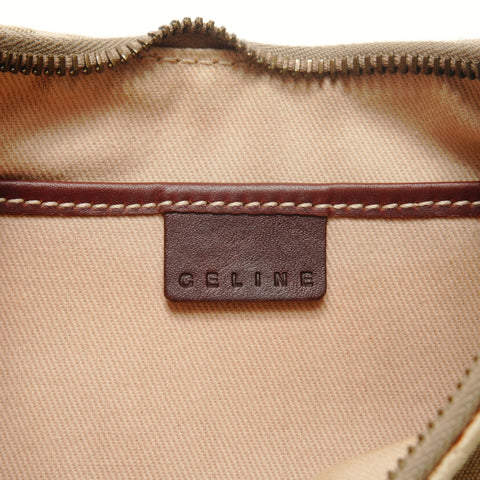 CELINE Canvas Macadam One Belt Hobo Shoulder Bag beige WS26771