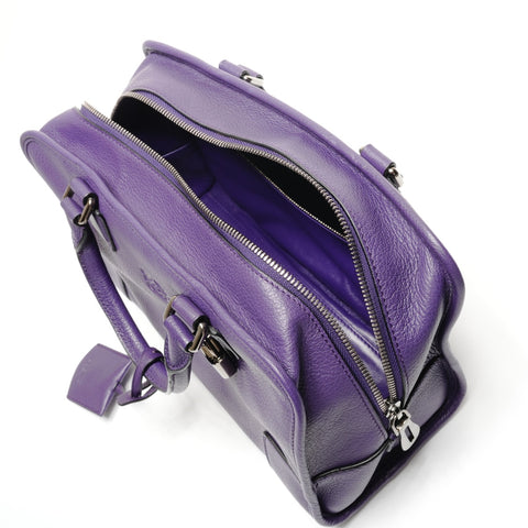 LOEWE Leather Anagram Amazona 28 Handbag purple WS26776
