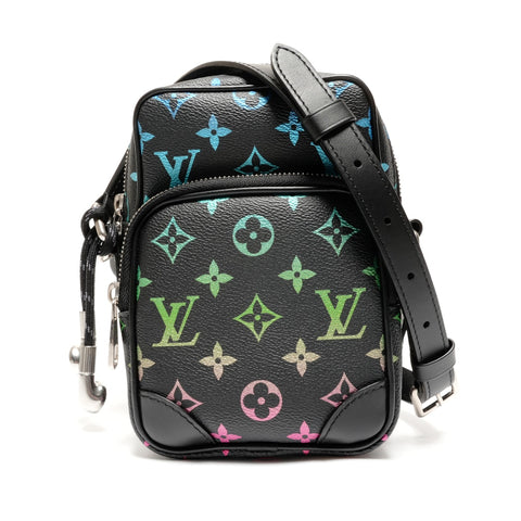 LOUIS VUITTON Monogram Iridescent NM Amazon M13898 Shoulder Bag black WS26777
