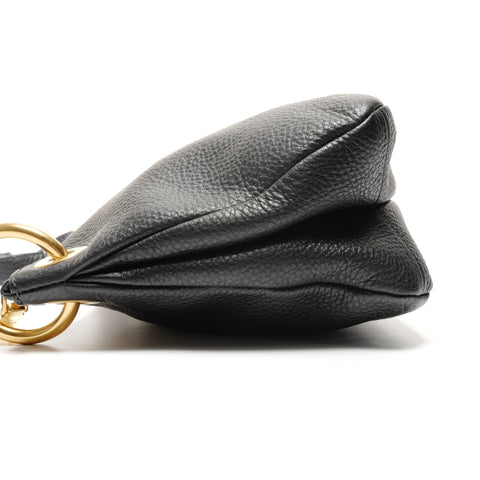 PRADA Vitelloluxe One Belt Leather Shoulder Bag black WS26778