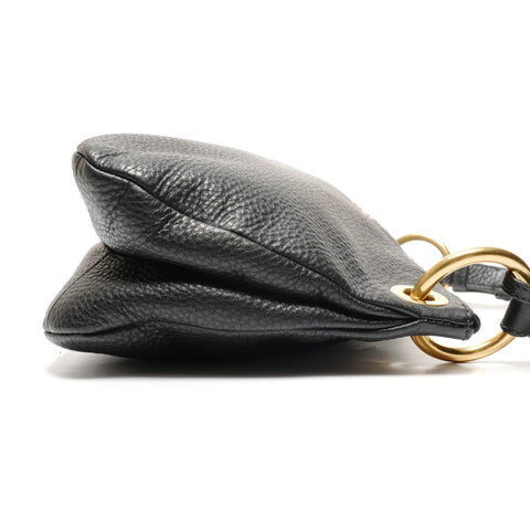 PRADA Vitelloluxe One Belt Leather Shoulder Bag black WS26778