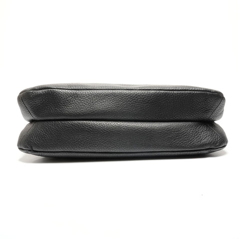 PRADA Vitelloluxe One Belt Leather Shoulder Bag black WS26778