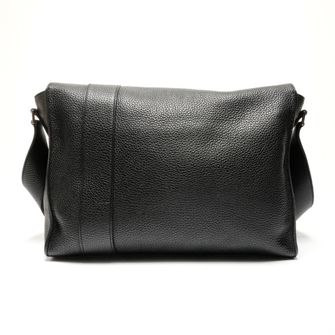 HERMES 皮革麻袋 Alfred 35 单肩包 黑色 WS26779