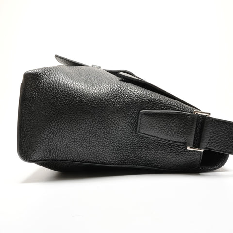 HERMES 皮革麻袋 Alfred 35 单肩包 黑色 WS26779