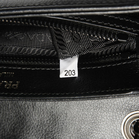 PRADA Studded Leather Camera Bag Chain Shoulder Bag black WS26782