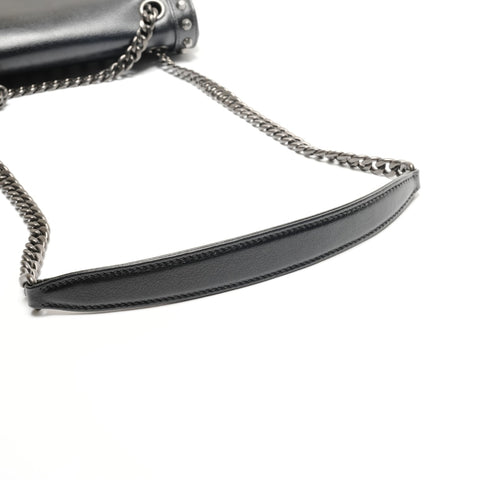 PRADA Studded Leather Camera Bag Chain Shoulder Bag black WS26782