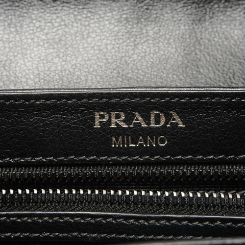PRADA Studded Leather Camera Bag Chain Shoulder Bag black WS26782
