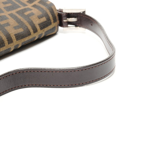 FENDI Zucca Canvas Mamma Bucket Shoulder Bag Brown WS26784