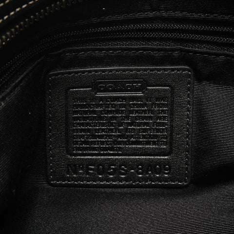 COACH Leather 8A09 Shoulder Bag black WS26785