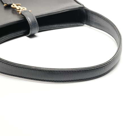 YVES SAINT LAURENT LE5A7 Mini Leather Hobo 710318 Shoulder Bag black WS26786