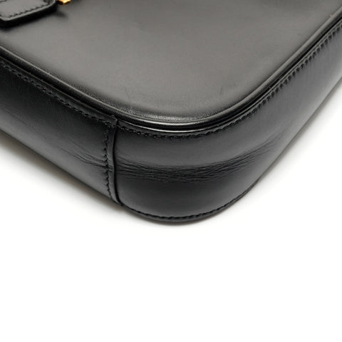 YVES SAINT LAURENT LE5A7 Mini Leather Hobo 710318 Shoulder Bag black WS26786