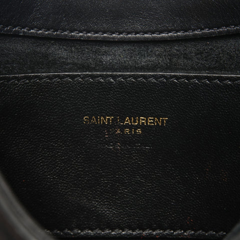 YVES SAINT LAURENT LE5A7 Mini Leather Hobo 710318 Shoulder Bag black WS26786