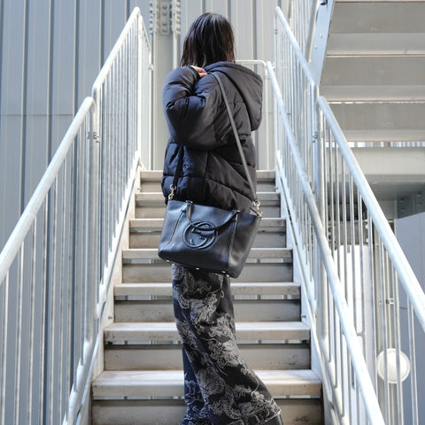 GUCCI 369176 Soho Leather 2way Handbag black WS26787