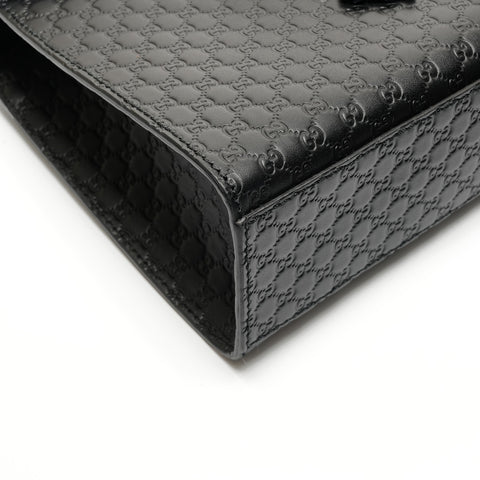 GUCCI Leather Micro GG Shimmer Chain Emily 449635 Shoulder Bag black WS26788