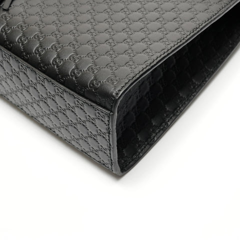 GUCCI Leather Micro GG Shimmer Chain Emily 449635 Shoulder Bag black WS26788