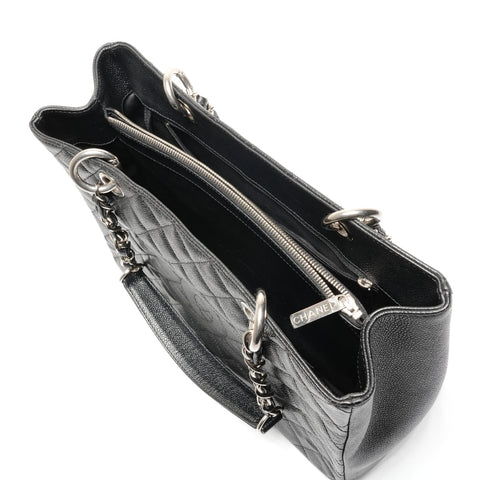 CHANEL Deka COCO Mark GST Matelasse Caviar Tote Bag, No. 13, 2009-2010 Shoulder Bag black WS26797