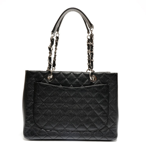 CHANEL Deka COCO Mark GST Matelasse Caviar Tote Bag, No. 13, 2009-2010 Shoulder Bag black WS26797
