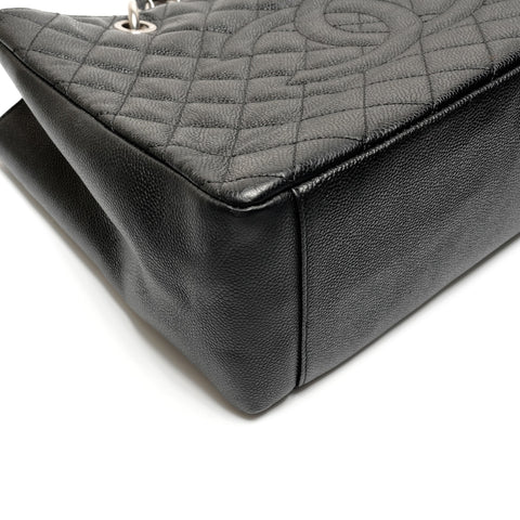 CHANEL Deka COCO Mark GST Matelasse Caviar Tote Bag, No. 13, 2009-2010 Shoulder Bag black WS26797