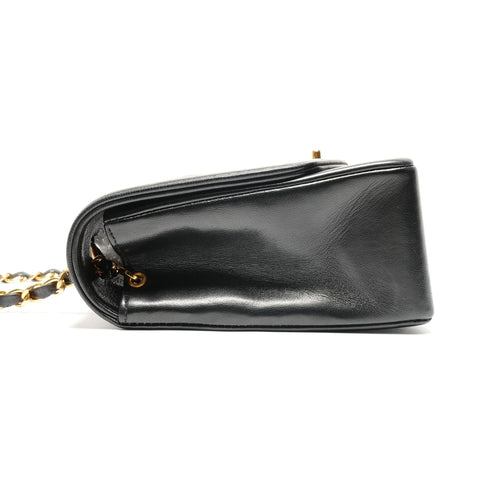 CHANEL Diana 25 Matelasse Lambskin Chain, No. 2, 1991-1993 Shoulder Bag black WS26798