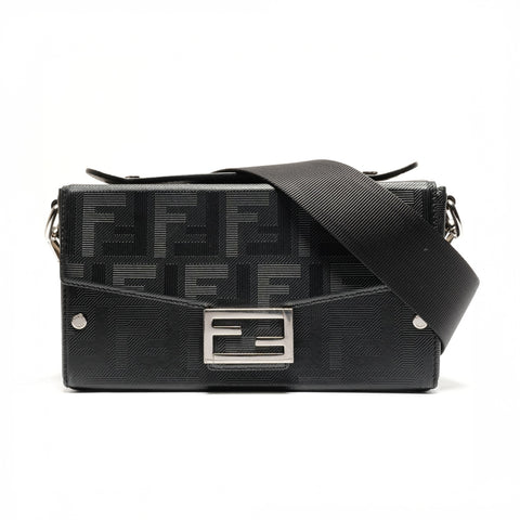 FENDI Zucca Bucket Soft Trunk 7VA565 Shoulder Bag black WS26799