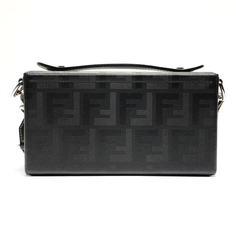FENDI Zucca Bucket Soft Trunk 7VA565 Shoulder Bag black WS26799