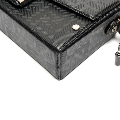 FENDI Zucca Bucket Soft Trunk 7VA565 Shoulder Bag black WS26799