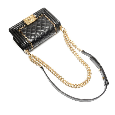 CHANEL Mini Boy Chain Luxury 23 Series 2016-2017 Shoulder Bag black WS26800