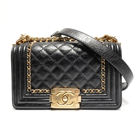 CHANEL Mini Boy Chain Luxury 23 Series 2016-2017 Shoulder Bag black WS26800