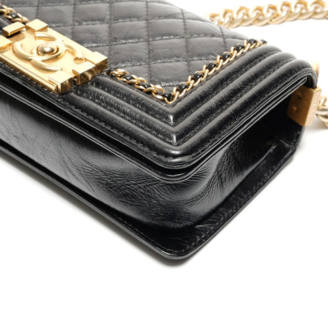 CHANEL Mini Boy Chain Luxury 23 Series 2016-2017 Shoulder Bag black WS26800