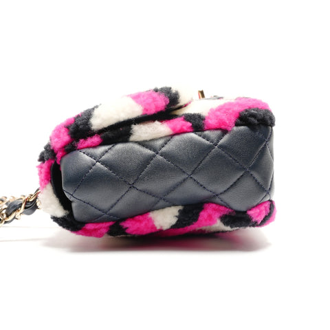 CHANEL Mouton Boa Matelasse Flap Chain 23 Series 2016-2017 Shoulder Bag multicolor WS26802