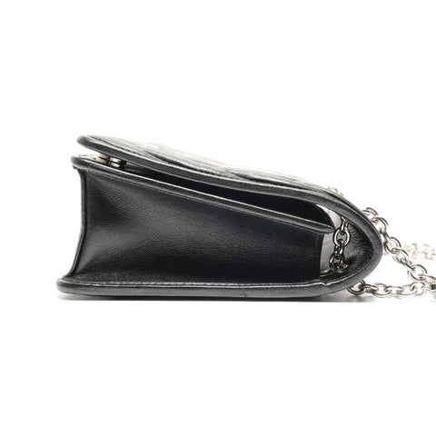 Miu Miu Leather Matelasse Camera Bag with Flap, Small, 5BP065 Shoulder Bag black WS26803