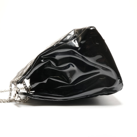 CHANEL No. 14 2010-2012 Patent Leather Matelasse Chain Mademoiselle Shoulder Bag black WS26804