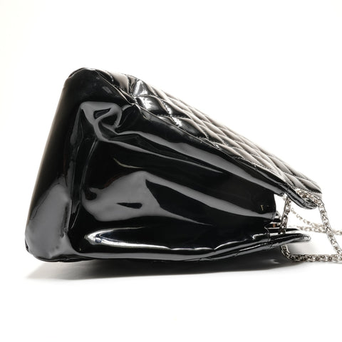 CHANEL No. 14 2010-2012 Patent Leather Matelasse Chain Mademoiselle Shoulder Bag black WS26804