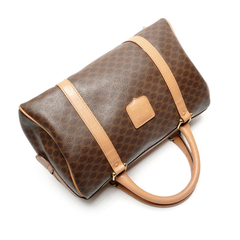 CELINE Macadam PVC Boston bag Brown WS26805