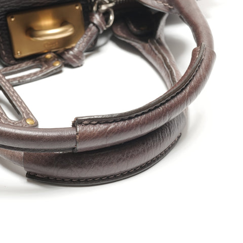 Chloe Leather Paddington Shoulder Bag Brown WS26810