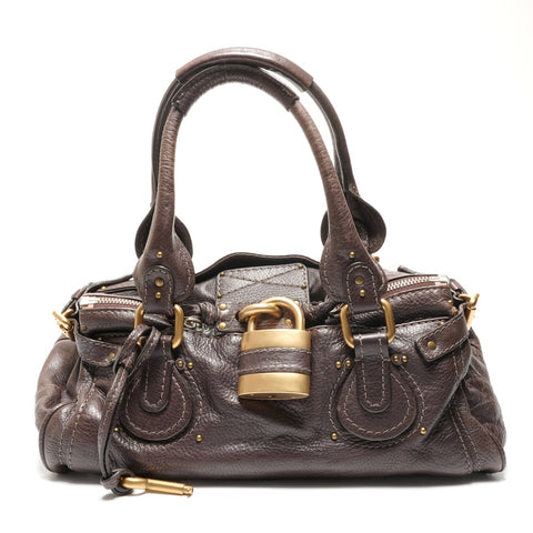 Chloe Leather Paddington Shoulder Bag Brown WS26810