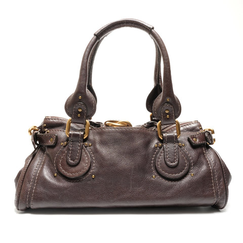 Chloe Leather Paddington Shoulder Bag Brown WS26810