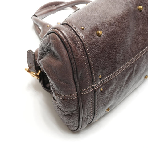 Chloe Leather Paddington Shoulder Bag Brown WS26810