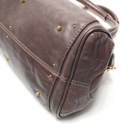 Chloe Leather Paddington Shoulder Bag Brown WS26810