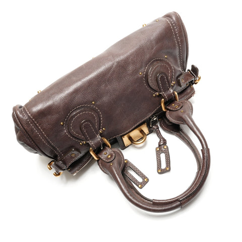 Chloe Leather Paddington Shoulder Bag Brown WS26810