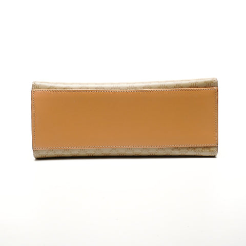 CELINE Macadam Top Handle 2-way PVC Handbag beige WS26811