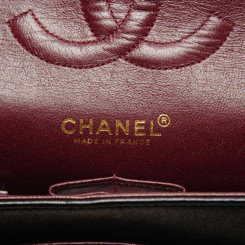 CHANEL Double flap Matelasse lambskin 9.8" No. 6 2000-2002 Shoulder Bag black WS26812