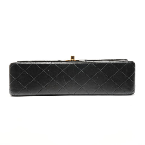 CHANEL Double flap Matelasse lambskin 9.8" No. 6 2000-2002 Shoulder Bag black WS26812