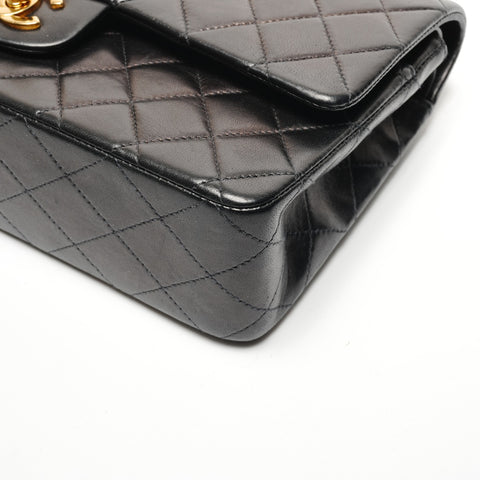 CHANEL Double flap Matelasse lambskin 9.8" No. 6 2000-2002 Shoulder Bag black WS26812