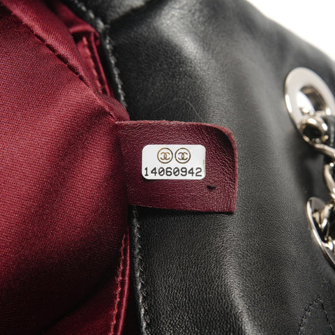 CHANEL Icon Motif Patent Leather Matelasse Chain 14 Series 2010-2011 Shoulder Bag black WS26813